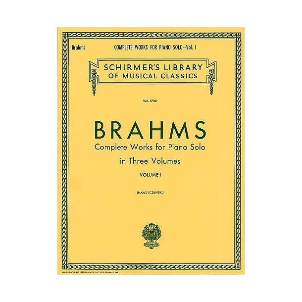 Johannes Brahms: Complete Works For Piano Solo Volume 1