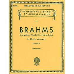 Johannes Brahms: Complete Works For Piano Solo Volume 3