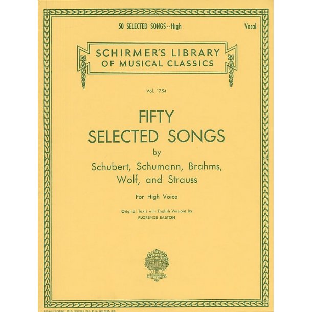 50 Selected Songs (High Voice)