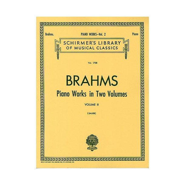 Johannes Brahms: Piano Works Volume 2 (Sauer)