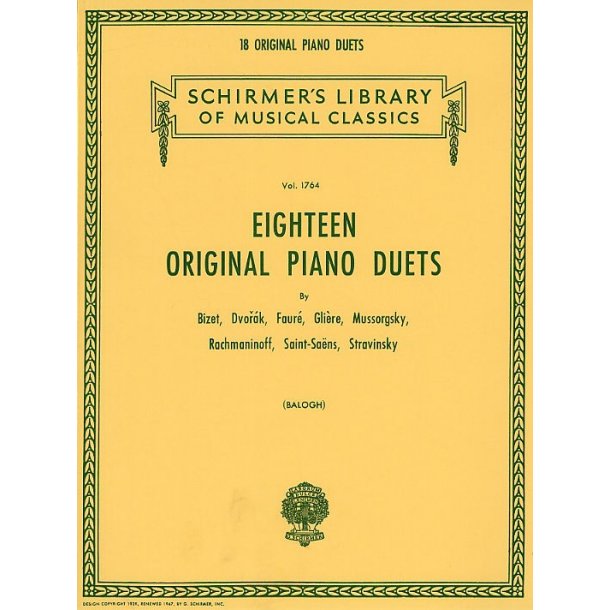 Eighteen Original Piano Duets