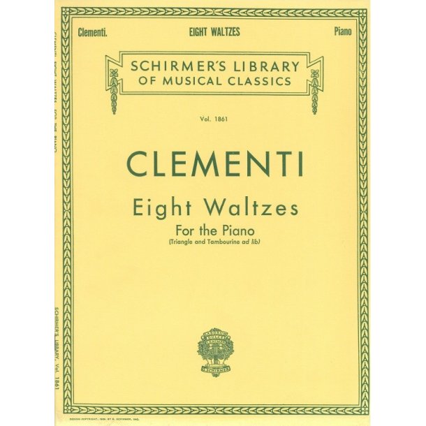 Muzio Clementi: Eight Waltzes For Piano