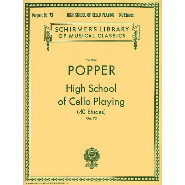 David Popper: High School Of Cello Playing Opus. 73