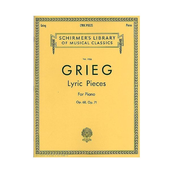 Edvard Grieg: Lyric Pieces Volume 5 Op.68/Op.71