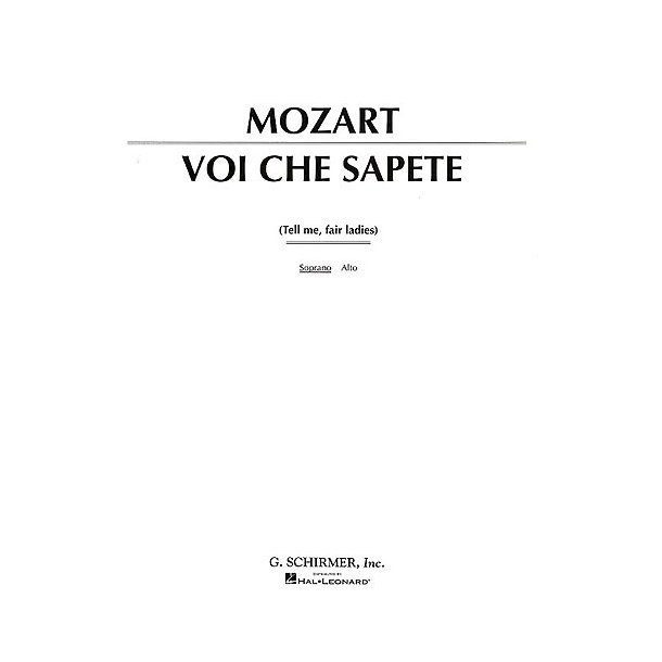 W.A. Mozart: Voi Che Sapete (The Marriage of Figaro) - High Voice