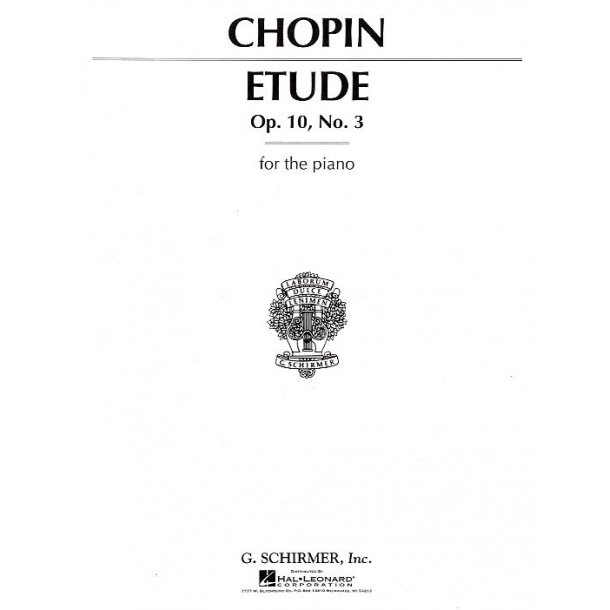 Frederic Chopin: Etude In E Major Op.10 No.3