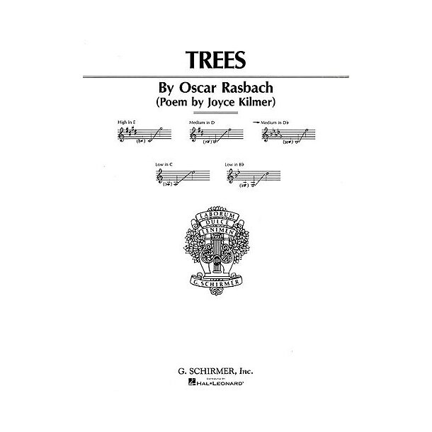Oscar Rasbach: Trees (Medium-Low Voice)