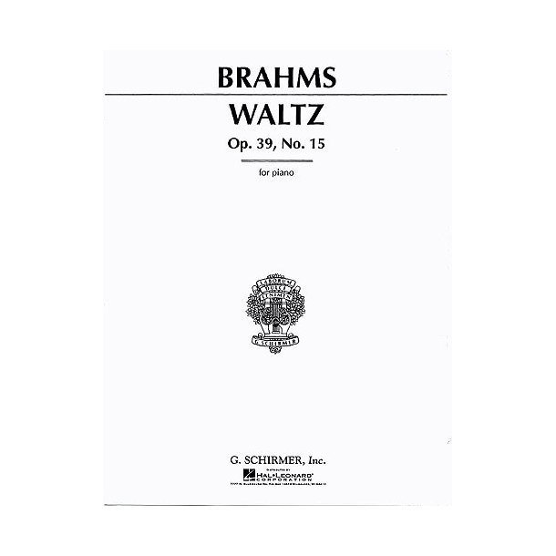 Johannes Brahms: Waltz In A Flat Op.39 No.15