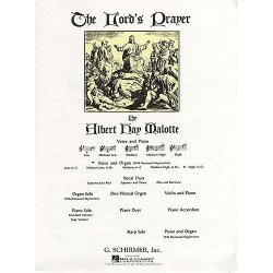 Albert Hay Malotte: The Lord's Prayer (High Voice/Organ)