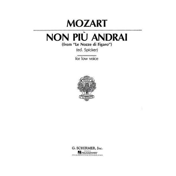 W.A. Mozart: Non Piu Andrai (Le Nozze Di Figaro)