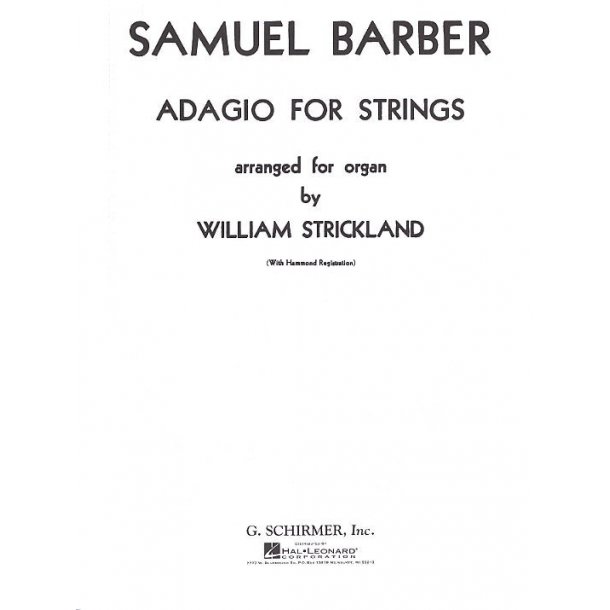 Samuel Barber: Adagio For Strings (Organ)