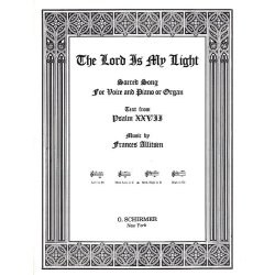 Frances Allitsen: Lord Is My Light In D (Medium High Voice/Piano)