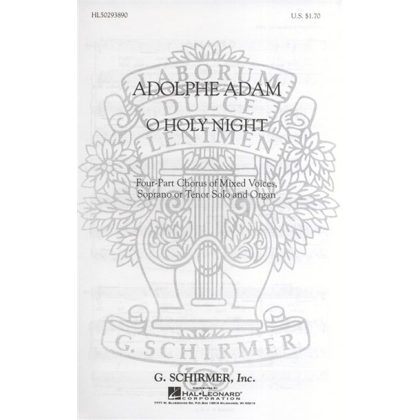 Adolphe Adam: O Holy Night (S[T]/SATB/Organ)