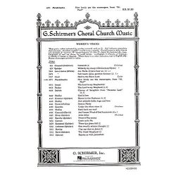 Felix Mendelssohn: How Lovely Are The Messengers (SSA)