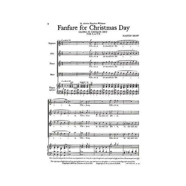 Martin Shaw: Fanfare For Christmas Day (SATB)