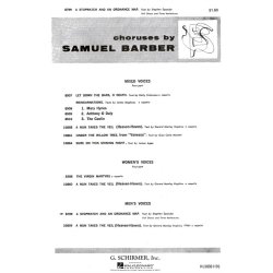 Samuel Barber: A Stopwatch And An Ordnance Map For Full Chorus And Three Kettledrums