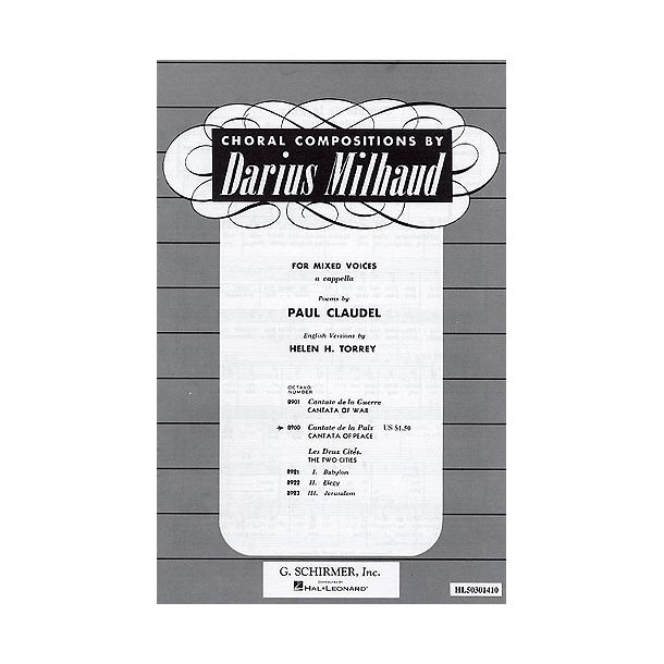 Darius Milhaud: Cantate De La Paix