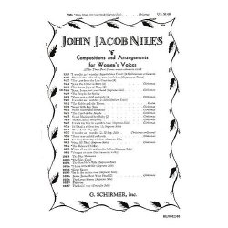 John Jacob Niles: Jesus, Jesus Rest Your Head (SSA)
