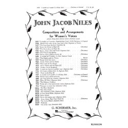 John Jacob Niles: I Wonder As I Wander (Mezzo/SA)