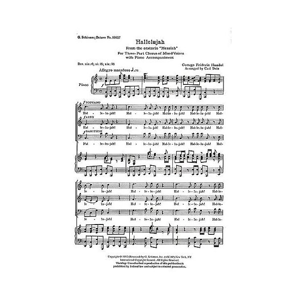 G.F. Handel: Hallelujah Chorus (Messiah) (SAB)