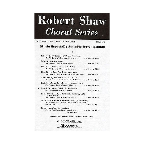 Boar's Head Carol (TTBB)