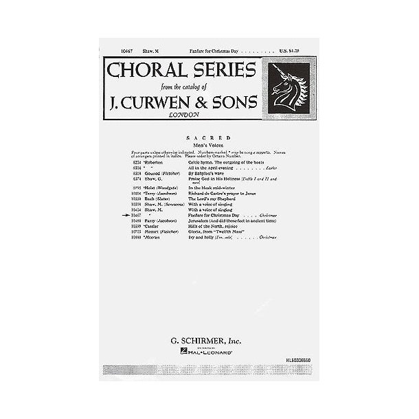 Martin Shaw: Fanfare For Christmas Day (TTBB)