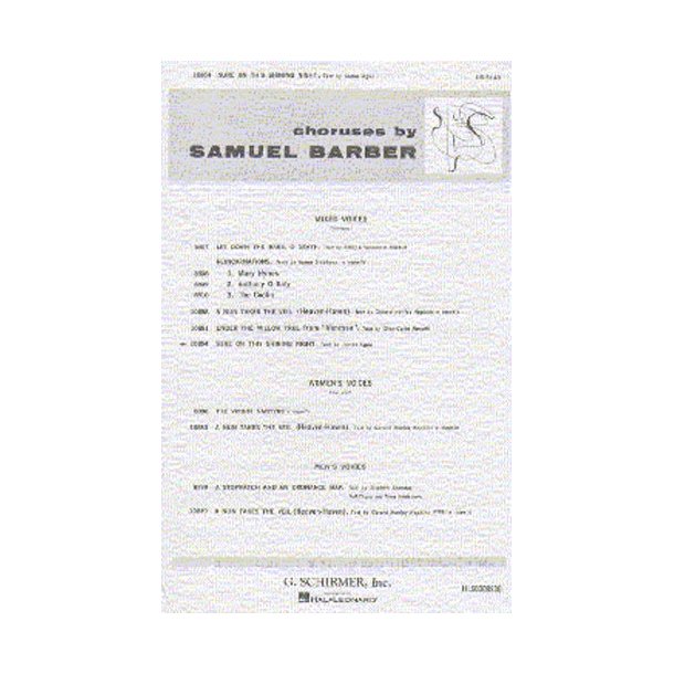 Samuel Barber: Sure On This Shining Night (SATB)
