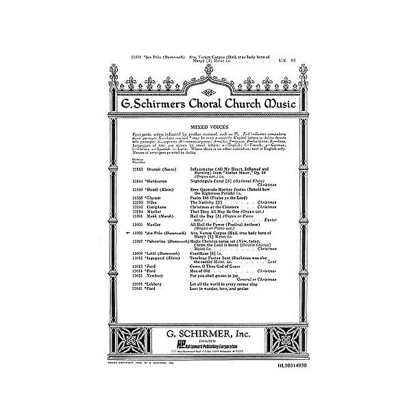 Josquin Des Prez: Ave Verum Corpus