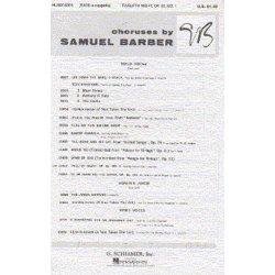 Samuel Barber: Twelfth Night Op. 42 No. 1 (SATB)