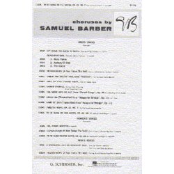 Samuel Barber: To Be Sung On Water (SSAA)