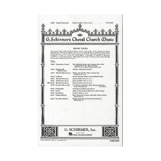 W. A. Mozart: Kyrie K.341 (SATB)