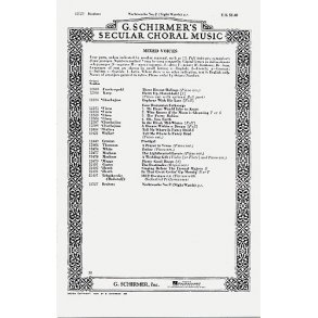 Johannes Brahms: Nachtwache No.2 Op.104 No.2