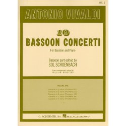 Antonio Vivaldi: 10 Bassoon Concerti For Bassoon And Piano Volume 1