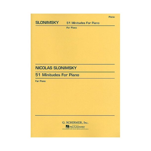 Nicolas Slonimsky: 51 Minitudes For Piano