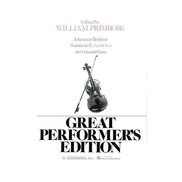 Johannes Brahms: Sonata For Viola And Piano No.1 In F Op.120