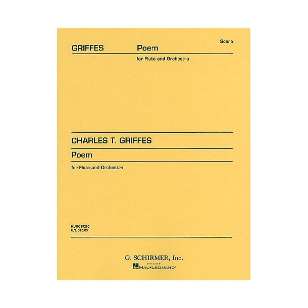 Charles T. Griffes: Poem For Flute And Orchestra (Study Score)