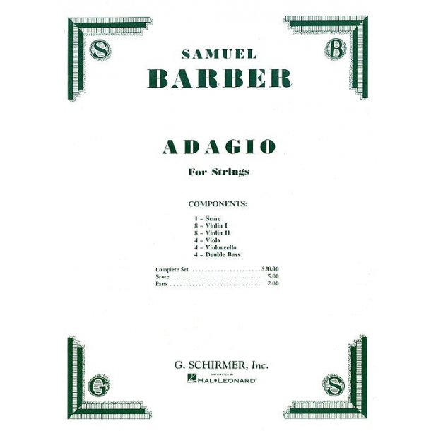Samuel Barber: Adagio For Strings (Score/Parts)