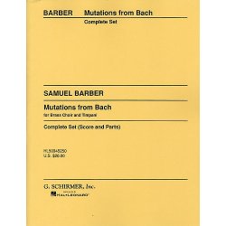 Samuel Barber: Mutations From Bach (Score/Parts)