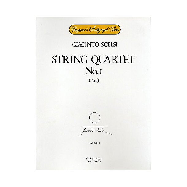 Giacinto Scelsi: String Quartet No.1 (Score/Parts)
