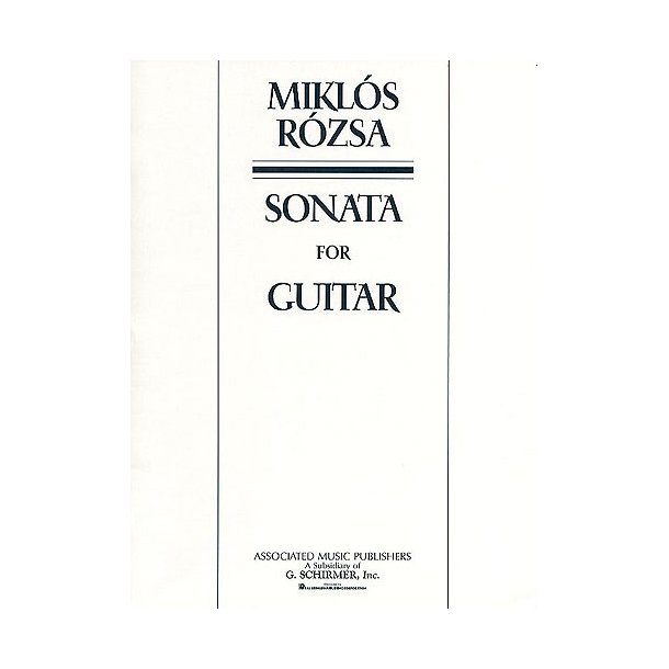 Miklos Rozsa: Sonata For Guitar Op.42