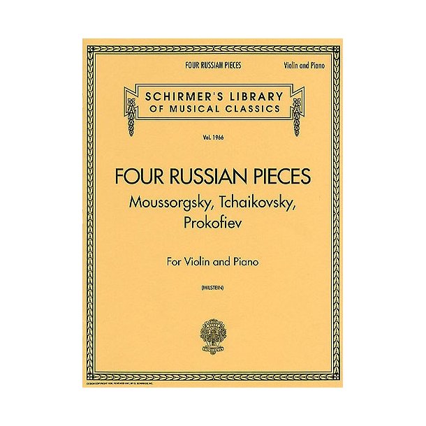 Four Russian Pieces For Violin And Piano