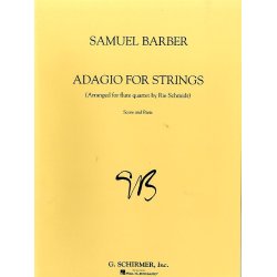 Samuel Barber: Adagio For Strings Arranged For Flute Quartet (Score And Parts)