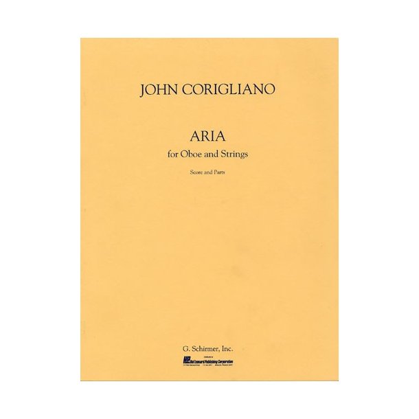 John Corigliano: Aria For Oboe And Strings (Score And Parts)