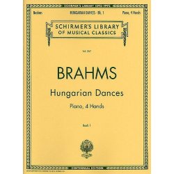 Johannes Brahms: Hungarian Dances For 4 Hands - Book 1