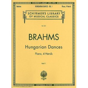 Johannes Brahms: Hungarian Dances For 4 Hands - Book 1