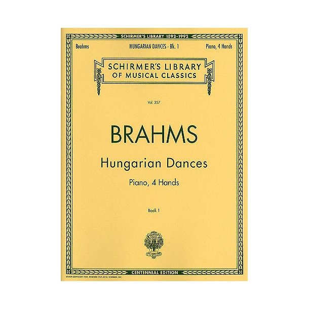 Johannes Brahms: Hungarian Dances For 4 Hands - Book 1