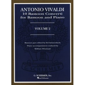 Antonio Vivaldi: 10 Bassoon Concerti Volume 2 (Bassoon And Piano)