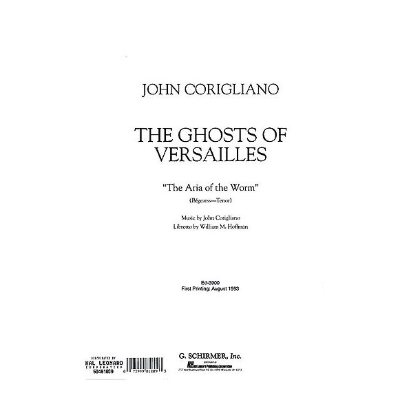 John Corigliano: The Aria Of The Worm (The Ghosts Of Versailles)