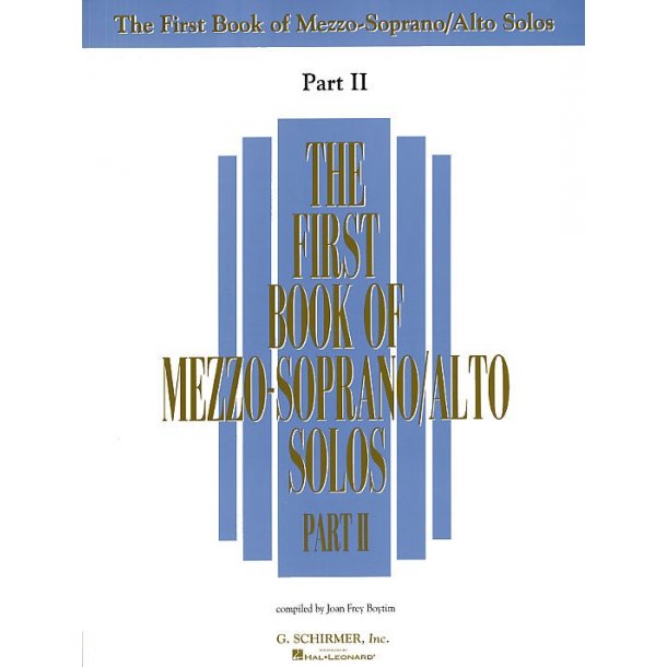 The First Book Of Mezzo-Soprano/Alto Solos Part II