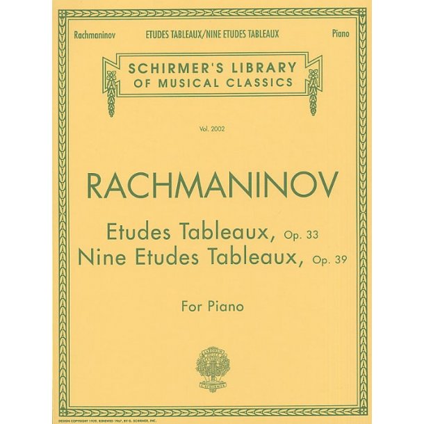 Sergei Rachmaninov: Etudes Tableaux Op.33 And Nine Etudes Tableaux Op.39